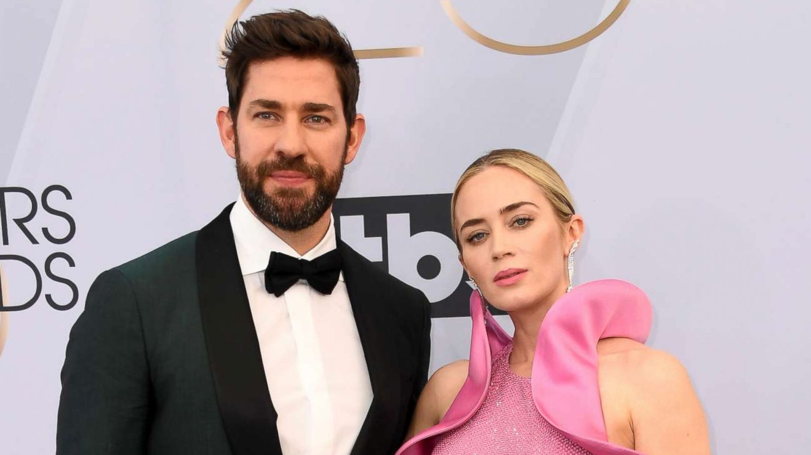 PHOTO: John Krasinski and Emily Blunt attend the 25th annual Screen Actors' Guild awards at the Shrine Auditorium, Jan. 27, 2019, in Los Angeles.