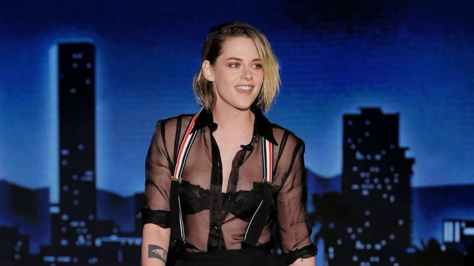 PHOTO: Actress Kristen Stewart appears on ABC's, "Jimmy Kimmel Live!," Nov. 24, 2020.