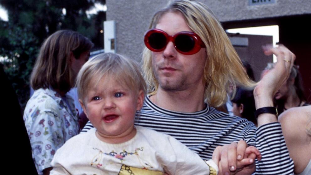 PHOTO: Kurt Cobain of Nirvana with wife Courtney Love and daughter Frances Bean Cobain, Sept. 2, 1993, at the MTV Video Music Awards.