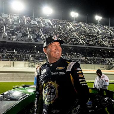 PHOTO: Kyle Busch before the first of two NASCAR Daytona 500 qualifying auto races at Daytona International Speedway, Feb. 12, 2026, in Daytona Beach, Fla.