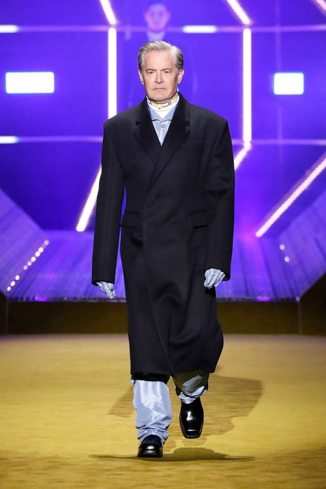 PHOTO: Kyle MacLachlan walks the runway at the Prada fashion show during the Milan Men's Fashion Week - Fall/Winter 2022/2023 on Jan. 16, 2022, in Milan, Italy.