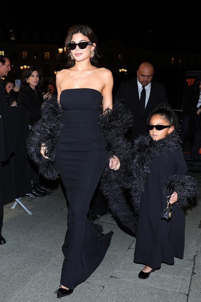 Kylie Jenner matches with daughter Stormi at Valentino Haute Couture