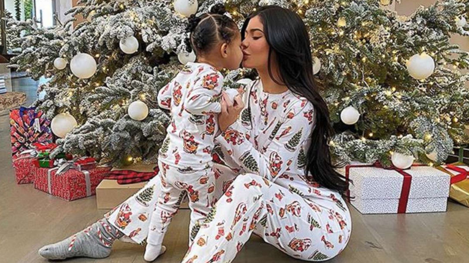 PHOTO: Kylie Jenner gives a kiss to her daughter Stormi Webster in a photo posted to Jenner's Instagram account on Dec. 25, 2019.