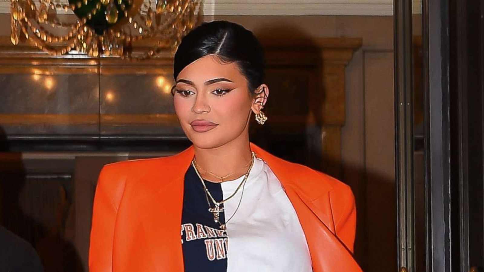 Kylie Jenner in Louis Vuitton fluffy slippers? Lounge around at home