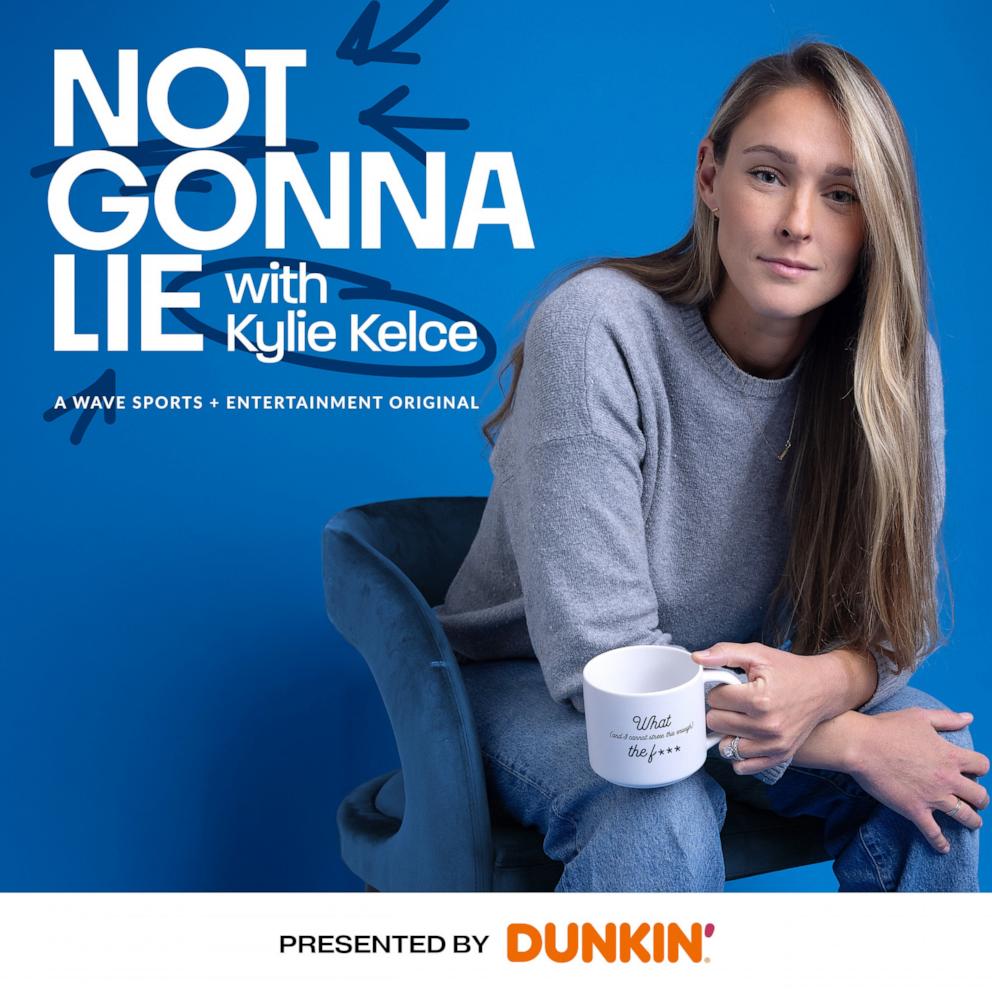 PHOTO: Kylie Kelce podcast art for her upcoming show, "Not Gonna Lie with Kylie Kelce."