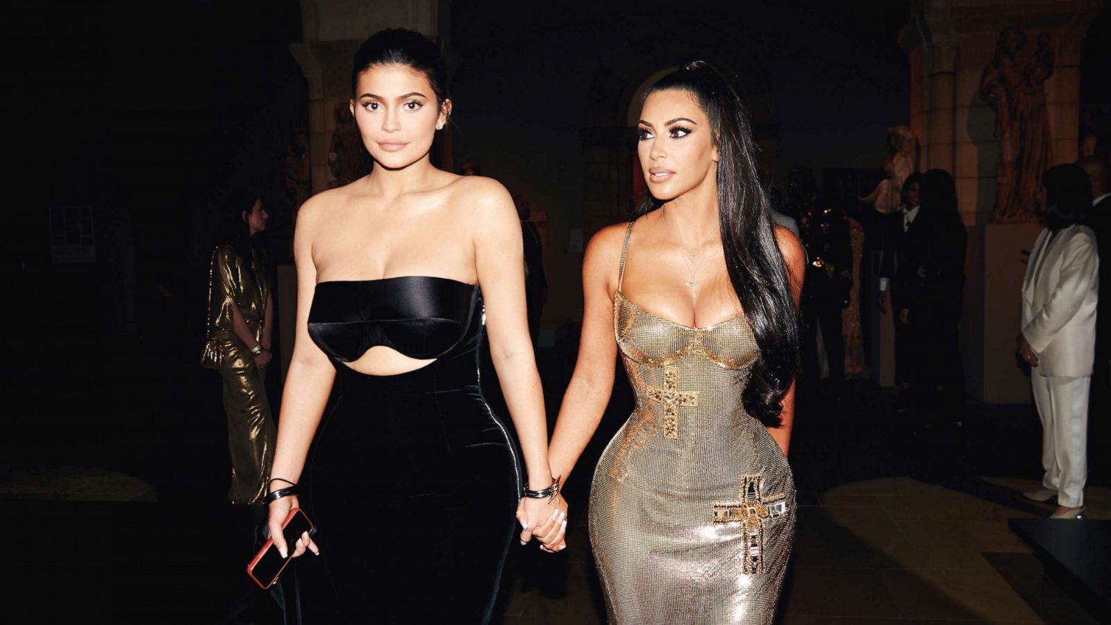 PHOTO: Kylie Jenner and Kim Kardashian West attend Heavenly Bodies: Fashion & The Catholic Imagination Costume Institute Gala at The Metropolitan Museum of Art on May 7, 2018, in New York.