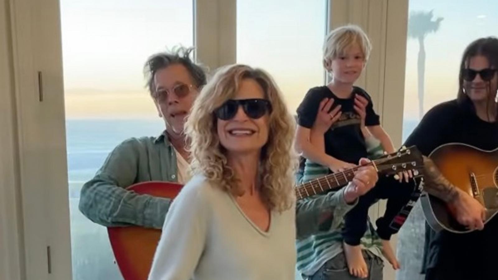 PHOTO: Kyra Sedgwick, Kevin Bacon, Sosie Bacon and Travis Bacon are featured in this screengrab from a video that they shared on Instagram.