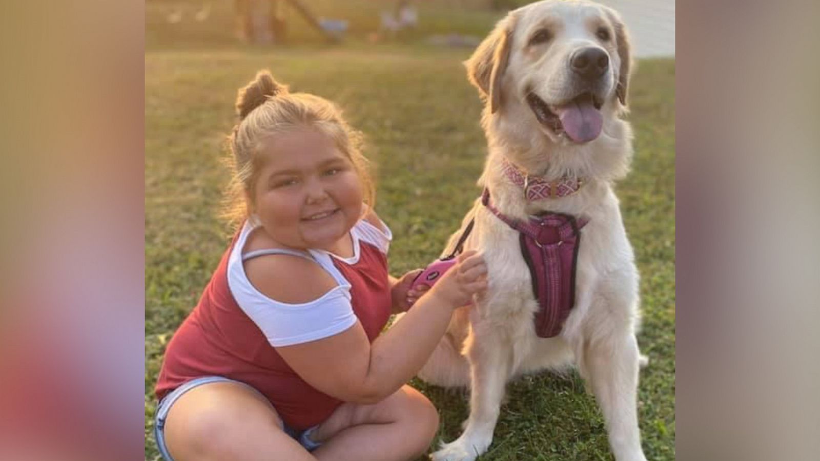 PHOTO: 13-year-old Kyree Beachem poses with her dog for a photo.