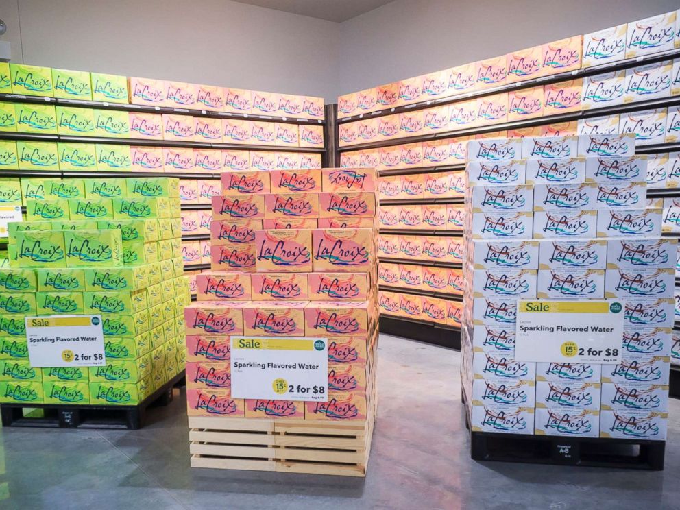 PHOTO: Display of La Croix sparkling beverages in the new Whole Foods Supermarket in the Brooklyn, N.Y., in this July 30, 2016 file photo.