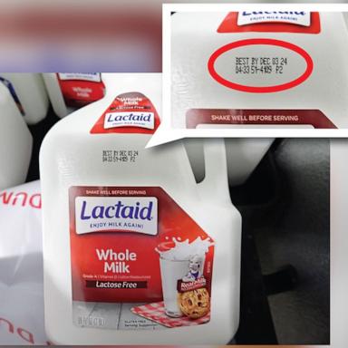 PHOTO: HP Hood LLC recalls select units of 96 oz Refrigerated Lactaid Milk due to possible almond allergen.