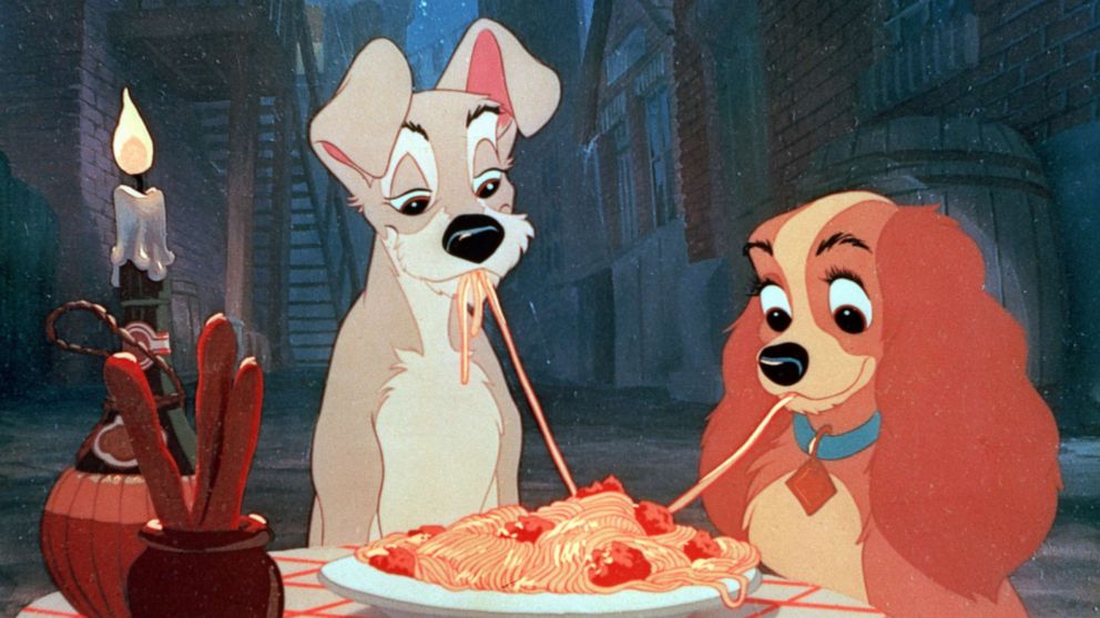 Recreate iconic 'Lady and the Tramp' spaghetti kiss scene with this  delicious recipe from chef Rachael Ray - Good Morning America