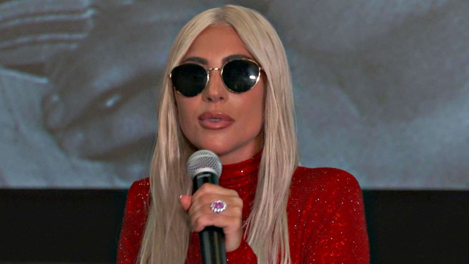 PHOTO: Lady Gaga surprised hundreds of "little monsters" on Oct. 3, 2018 prior to a viewing of her film, "A Star Is Born."