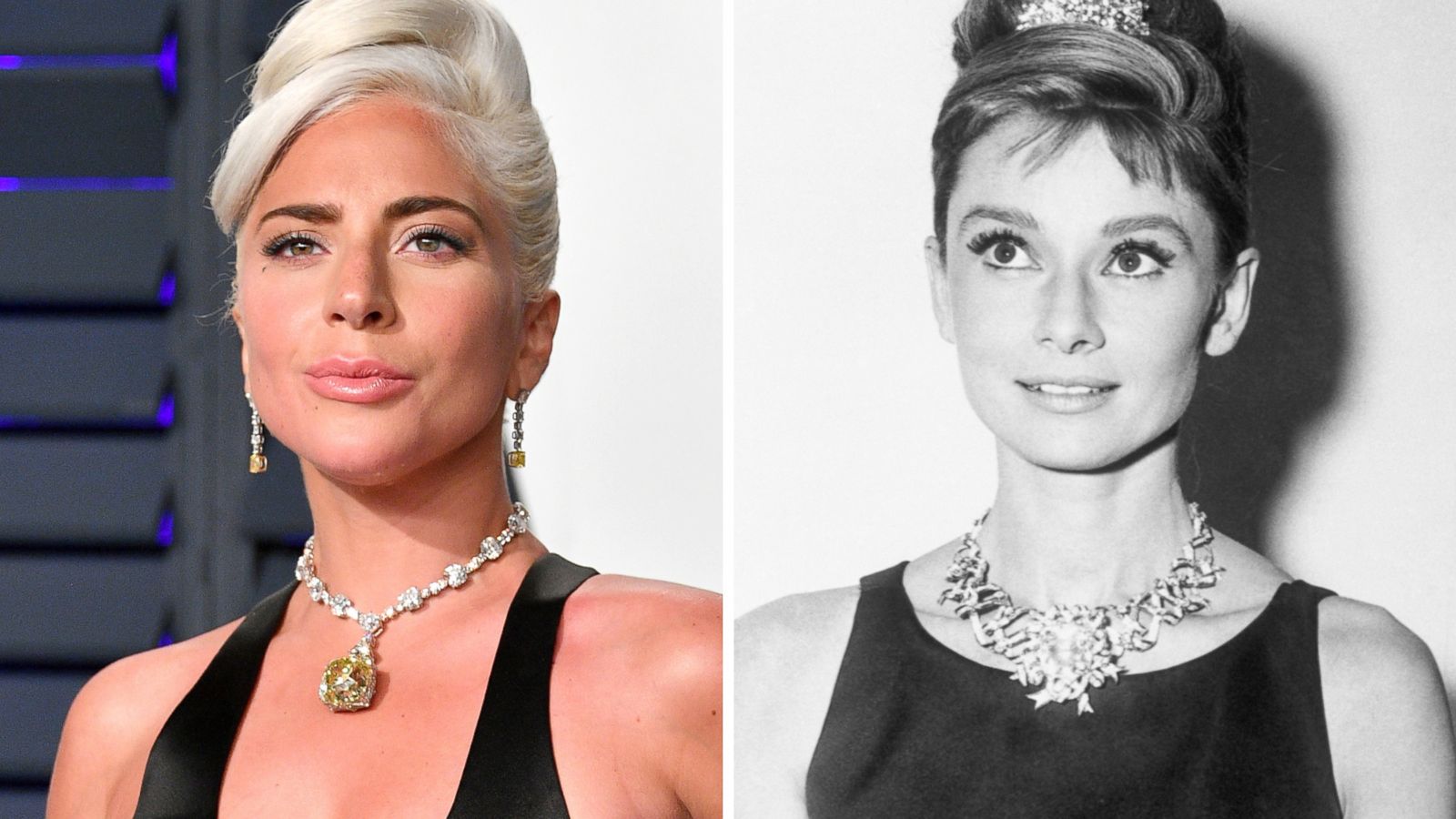 Lady Gaga wears jewels worn by Audrey 