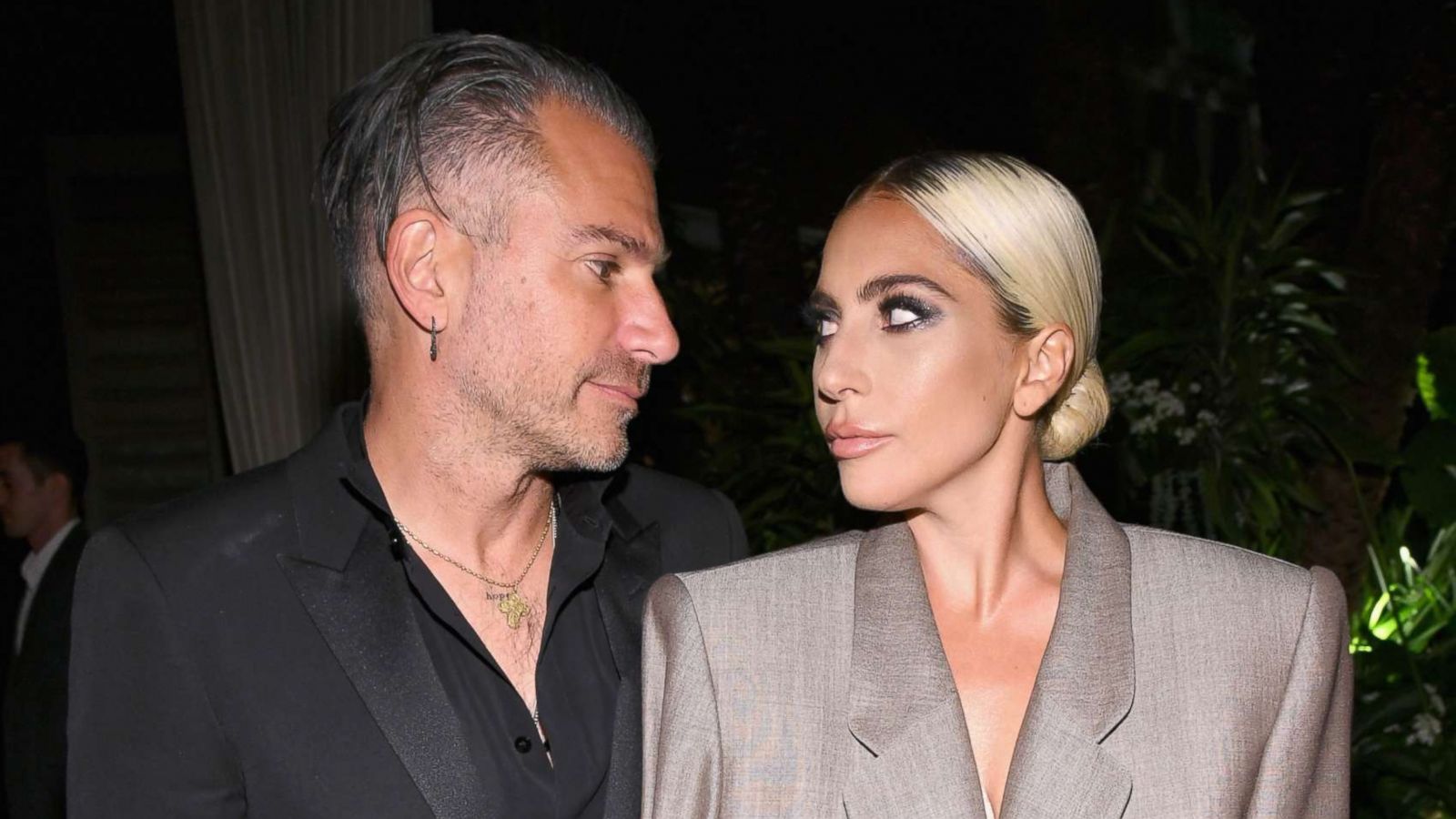 PHOTO: Christian Carino and Lady Gaga attend ELLE's 25th Annual Women In Hollywood Celebration at Four Seasons Hotel Los Angeles at Beverly Hills, Oct. 15, 2018, in Los Angeles.