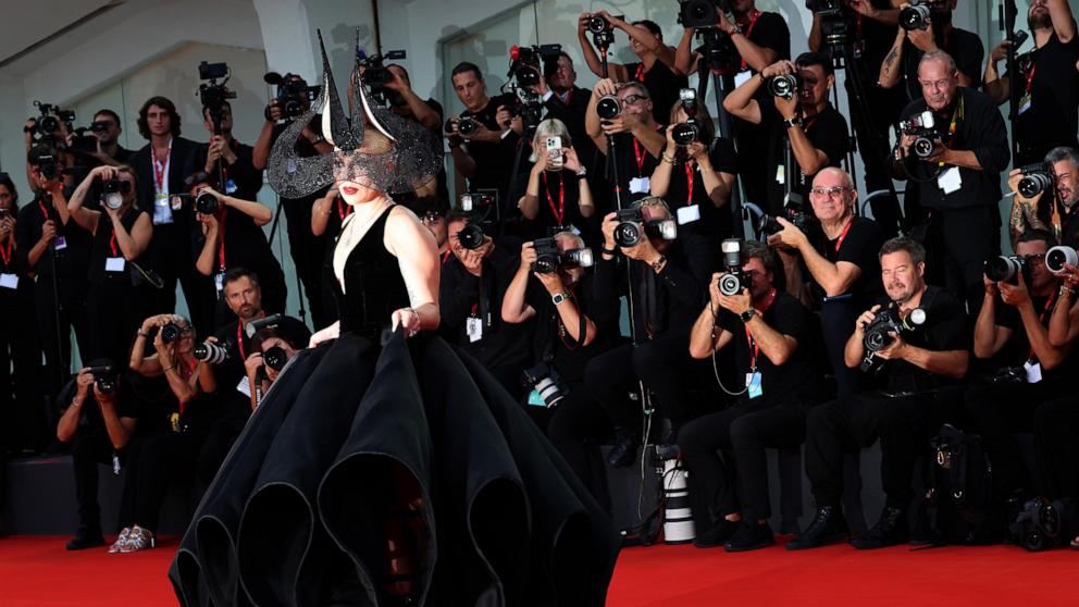 PHOTO: Lady Gaga attends the "Joker: Folie Ã  Deux" red carpet during the 81st Venice International Film Festival at Sala Grande on Sept. 4, 2024, in Venice, Italy. 