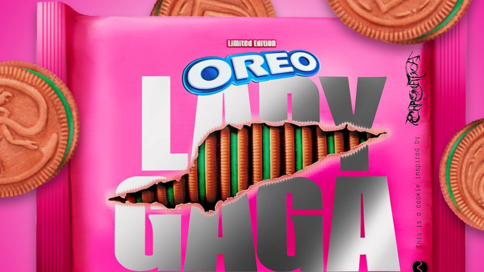 PHOTO: Oreo and Lady Gaga collaborated to create a Chromatica line of cookies.