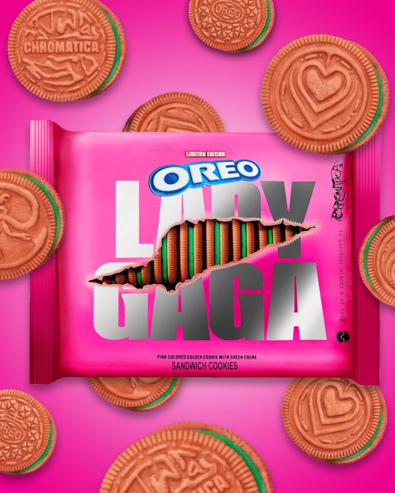 PHOTO: Oreo and Lady Gaga collaborated to create a Chromatica line of cookies.