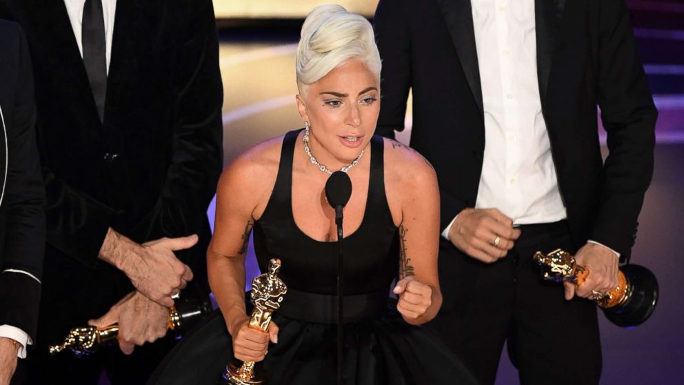 PHOTO: Lady Gaga accepts the award for best original song for "Shallow" from "A Star is Born" during the 91st Annual Academy Awards in Hollywood, Calif., Feb. 24, 2019.