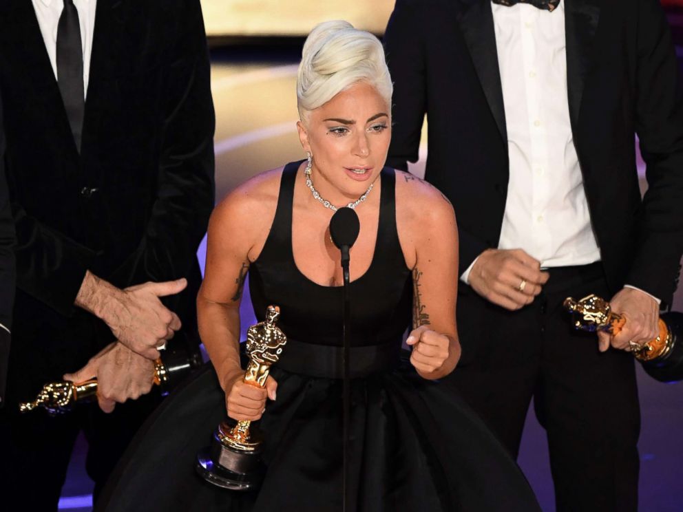 PHOTO: Lady Gaga accepts the award for best original song for Shallow from A Star is Born during the 91st Annual Academy Awards in Hollywood, Calif., Feb. 24, 2019.