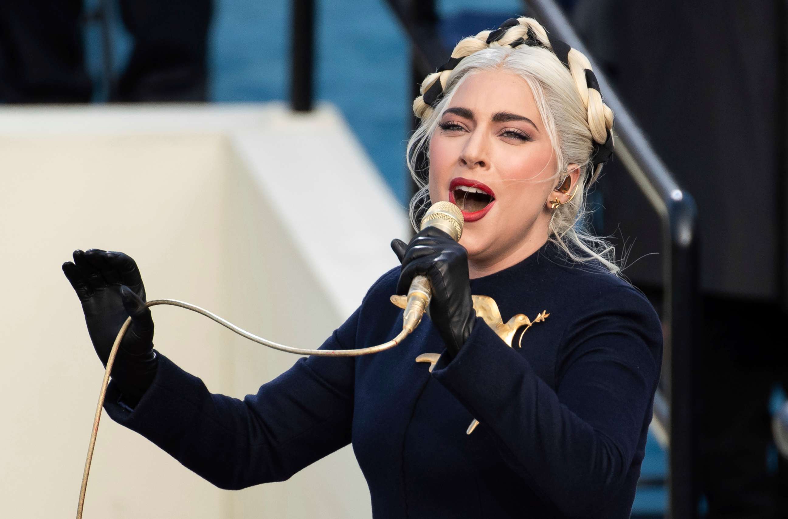 PHOTO: In this Wednesday, Jan. 20, 2021 file photo, Lady Gaga sings the national anthem during President-elect Joe Biden's inauguration at the U.S. Capitol in Washington. 