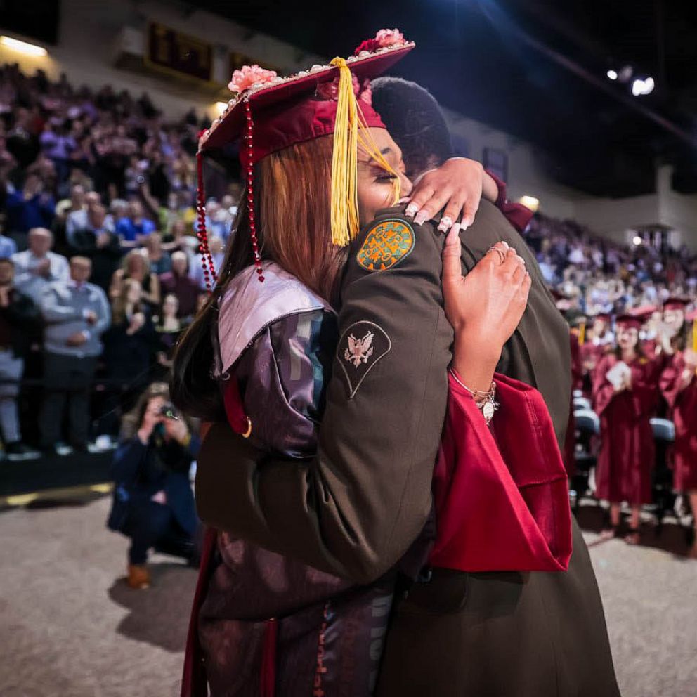 VIDEO: Woman broke into tears when her brother surprised her during her graduation ceremony