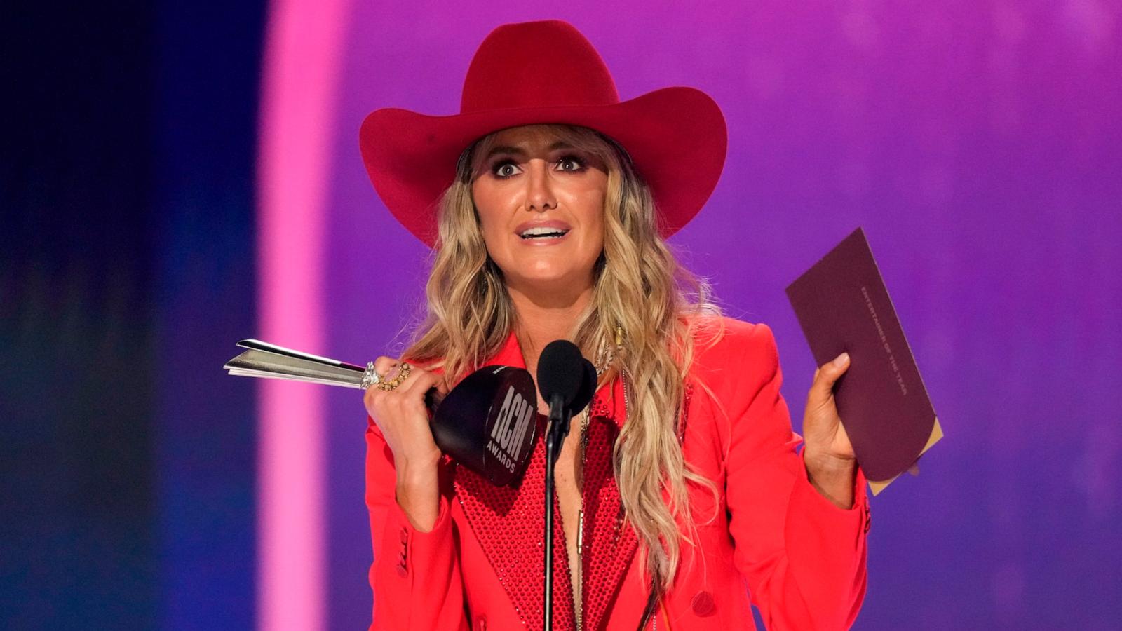 PHOTO: Lainey Wilson accepts the award for female artist of the year during the 59th annual Academy of Country Music Awards, May 16, 2024, at the Ford Center in Frisco, Texas.