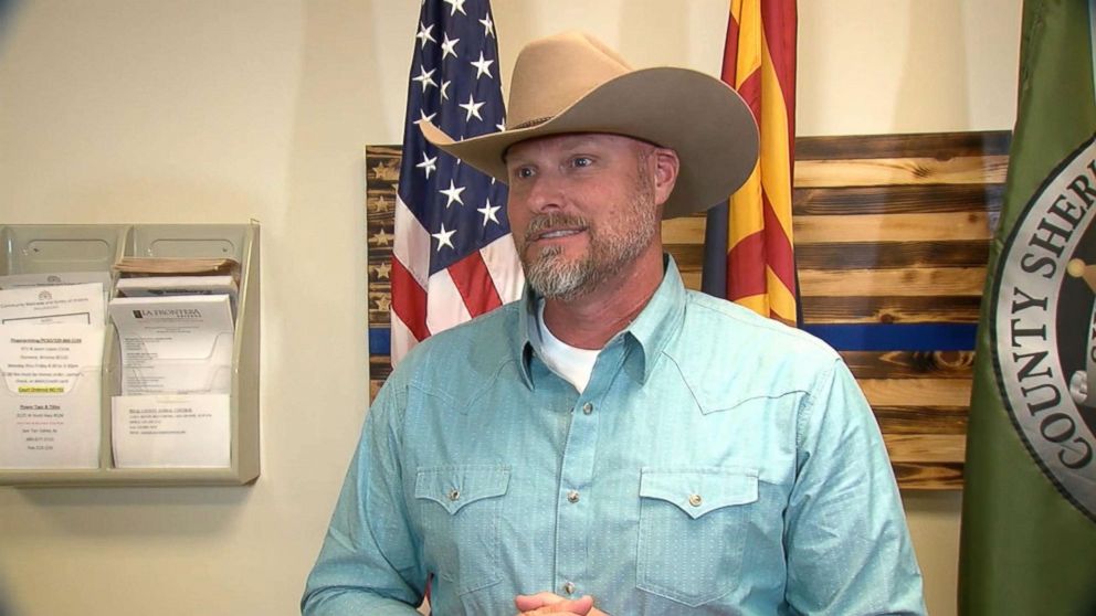 PHOTO: Pinal Country Sheriff Mark Lamb hails mother for daughter's use of "code word" to thwart potential kidnapping.