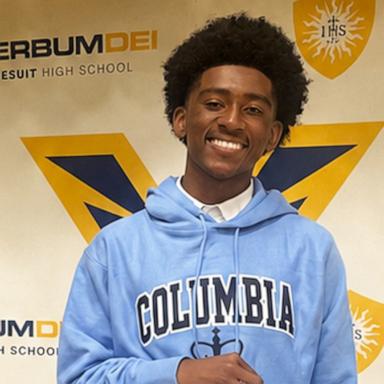 PHOTO: Lamont Newell, a senior at Verbum Dei Jesuit High School in Los Angeles, was accepted into 65 colleges and has chosen to attend Columbia University in the fall.