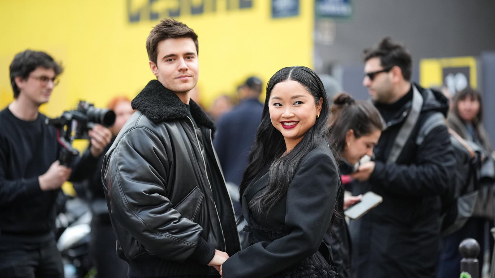 PHOTO: In this Jan. 24, 2024, file photo, Lana Condor and Anthony De La Torre are seen during the Haute Couture Spring/ Summer 2024 as part of Paris Fashion Week in Paris.