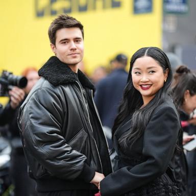 PHOTO: In this Jan. 24, 2024, file photo, Lana Condor and Anthony De La Torre are seen during the Haute Couture Spring/ Summer 2024 as part of Paris Fashion Week in Paris.