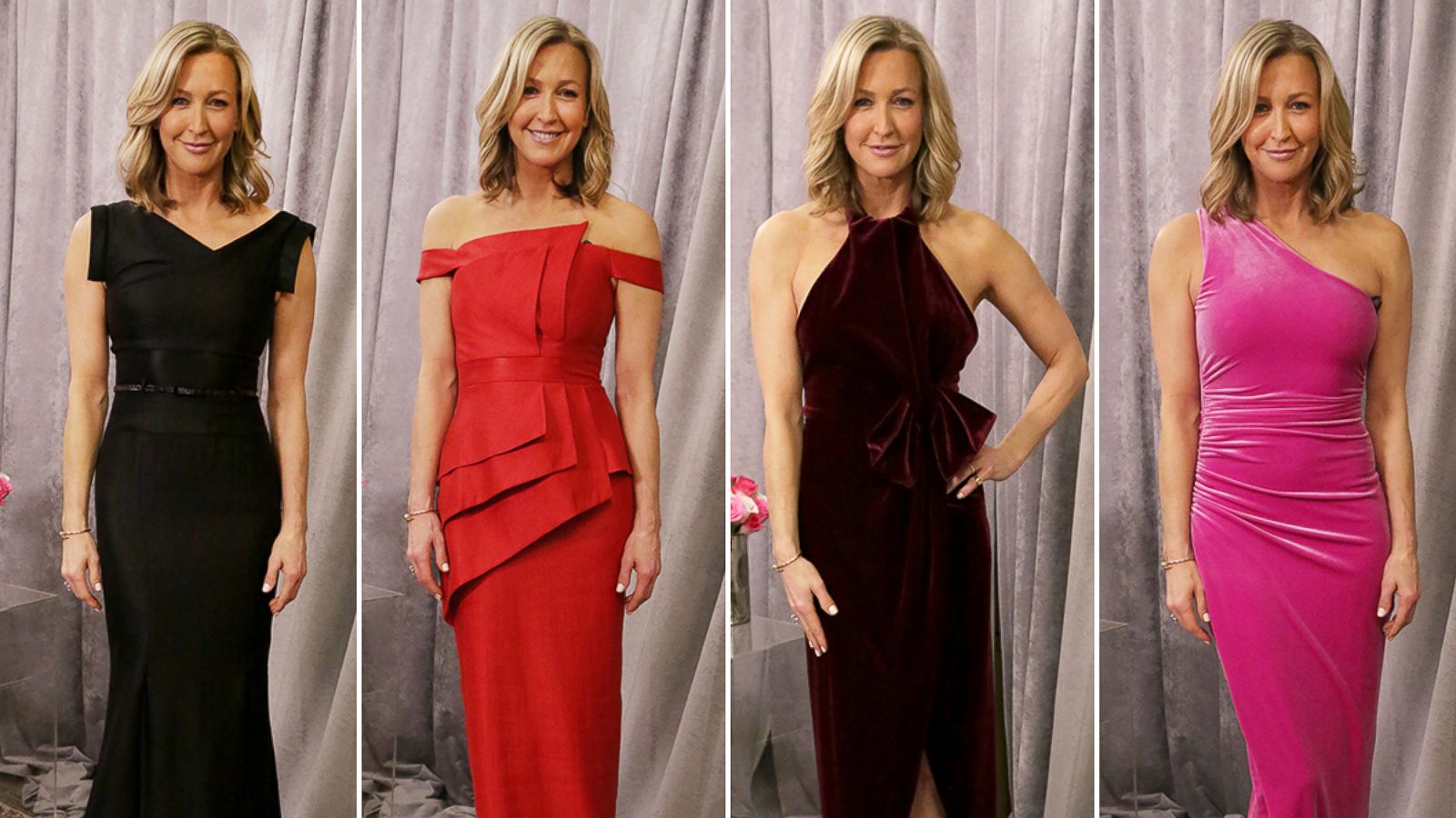 PHOTO: Lara Spencer is enlisting "GMA" viewers help in picking which gown she should wear to the Oscars.