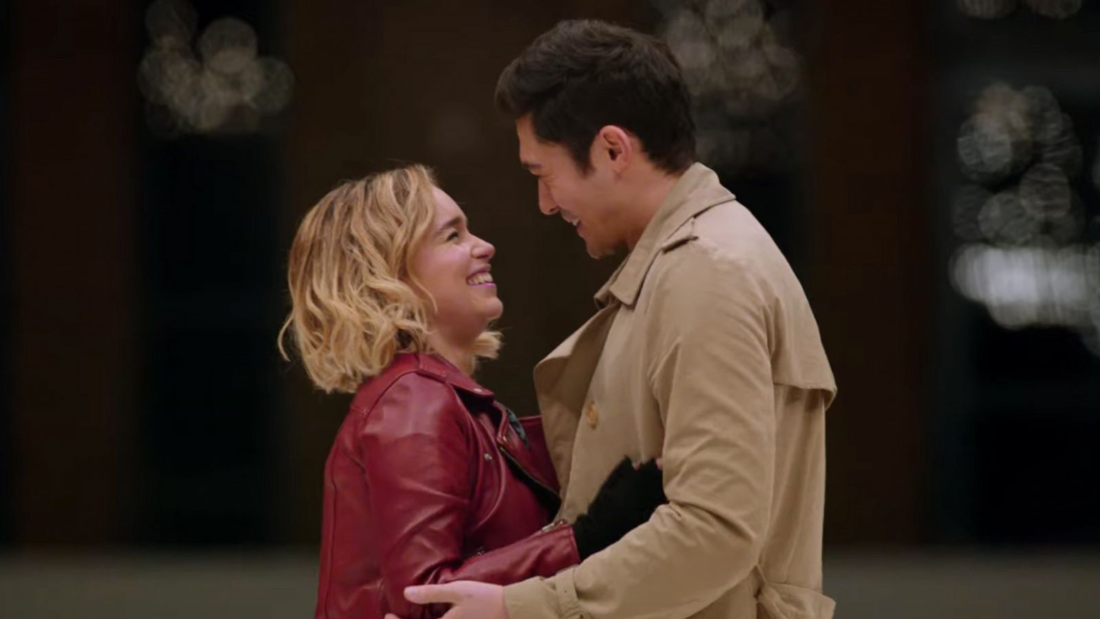 PHOTO: Emilia Clarke and Henry Golding are seen in the trailer for "Last Christmas."