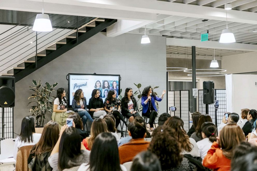 PHOTO: A Latina Equal Pay Day event takes place in Los Angeles, 2019.