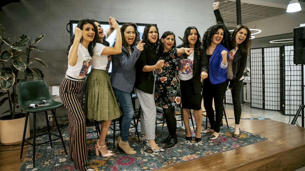 PHOTO: A Latina Equal Pay Day event takes place in Los Angeles, 2019.