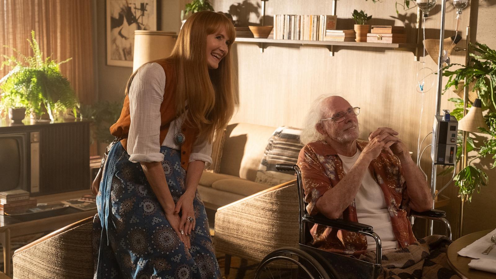 PHOTO: Laura Dern and her dad Bruce Dern sharing the screen for the first time in "Palm Royale," on Apple TV+.