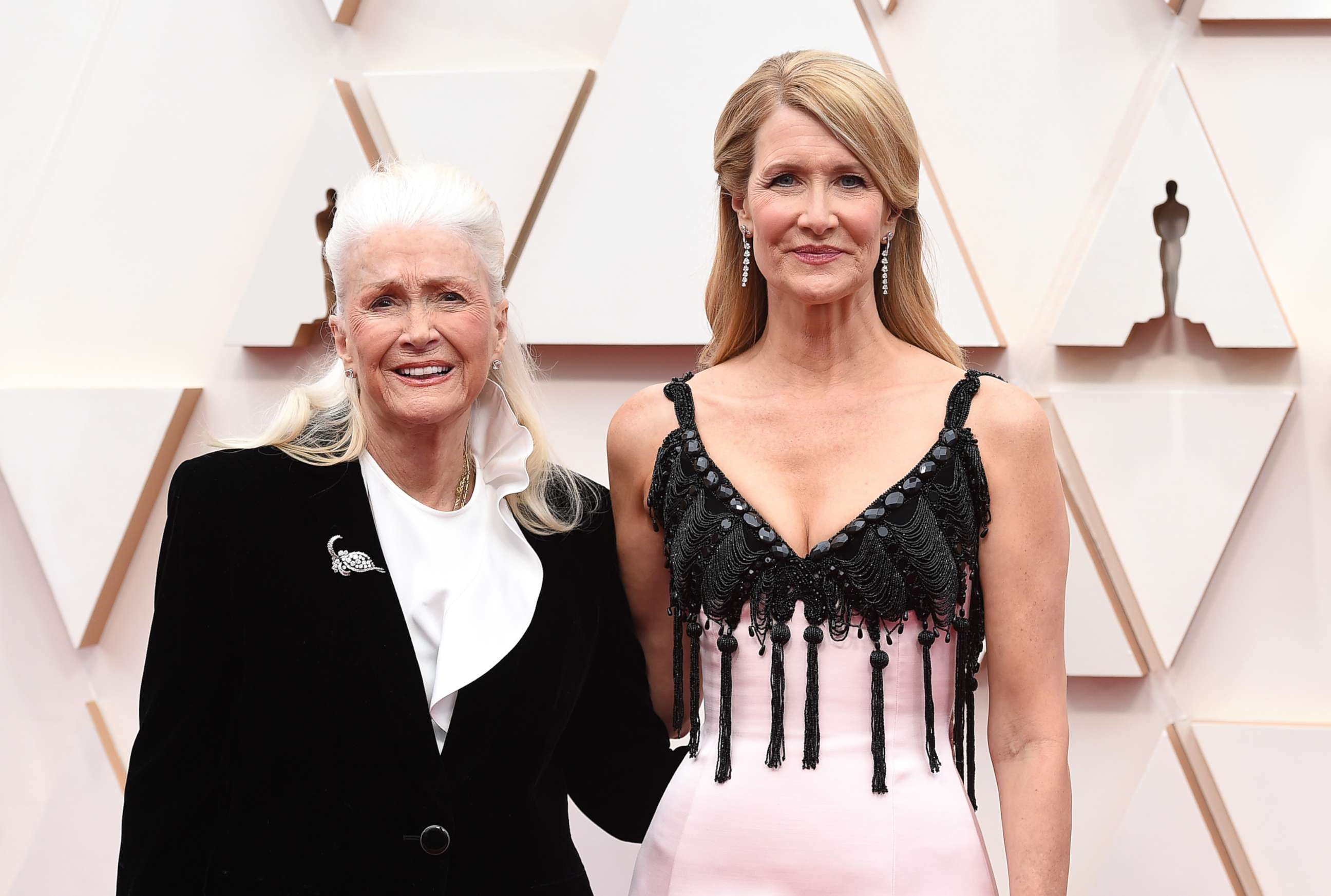 PHOTO: Diane Ladd, left, and Laura Dern arrive at the Oscars, Feb. 9, 2020, at the Dolby Theatre in Los Angeles.