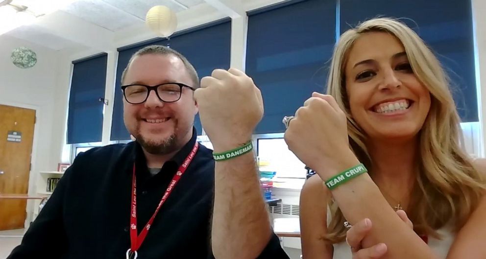 PHOTO: Saint Leo the Great School had Team Daneman and Team Crupi bracelets made to support the two teachers.