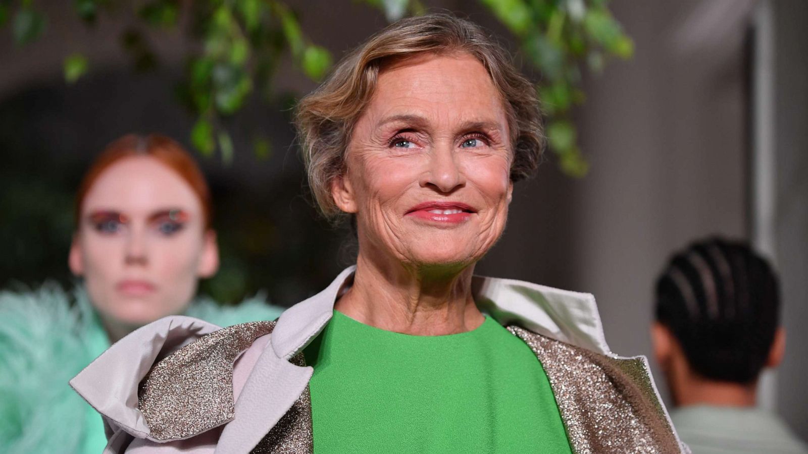 PHOTO: Lauren Hutton walks the runway during the Valentino Fall/Winter during Paris Fashion Week on July 03, 2019, in Paris.