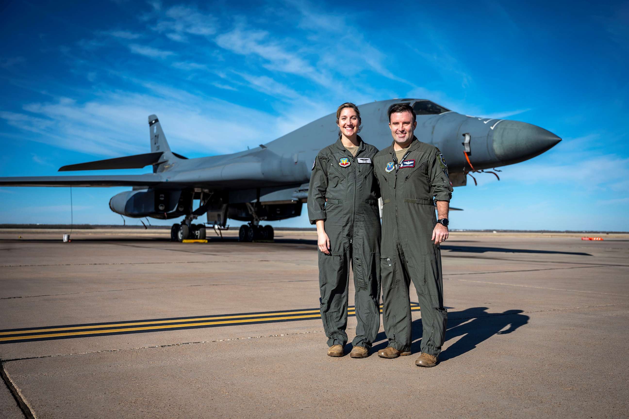 PHOTO: Majors Lauren Olme and Mark Olme are both pilots in the Air Force.