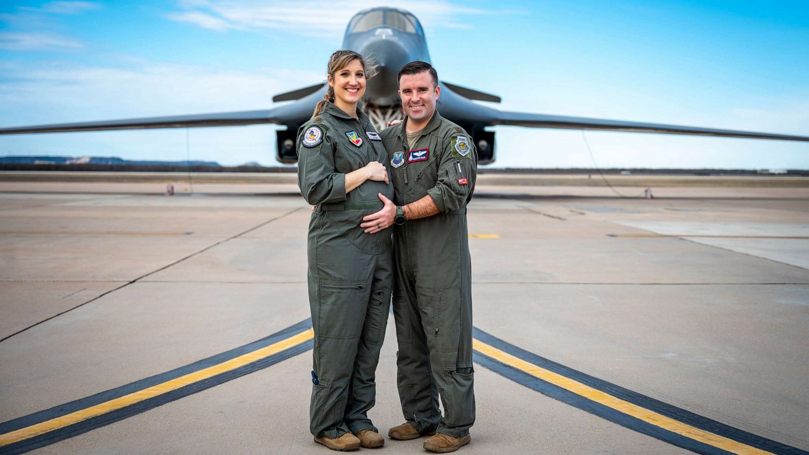 PHOTO: Majors Lauren Olme and Mark Olme are both pilots in the Air Force.