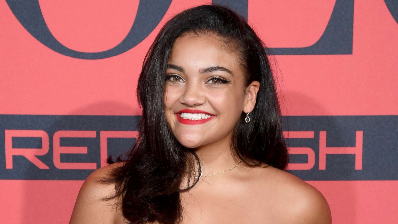 PHOTO: Laurie Hernandez attends the Polo Red Rush Launch Party with Ansel Elgort at Classic Car Club Manhattan, July 25, 2018 in New York.