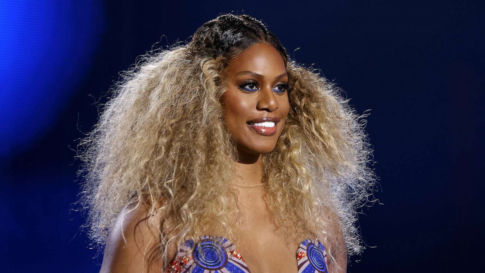 PHOTO: Laverne Cox speaks onstage during ESSENCE Black Women in Hollywood Awards in Los Angeles, April 22, 2021.