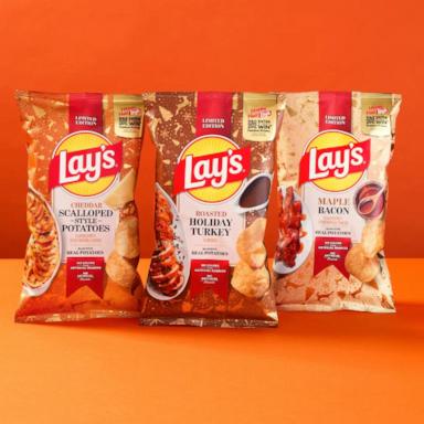 PHOTO: This holiday season, Lay's is bringing the Holi-LAY'S table to snack aisles nationwide with a limited-time lineup inspired by the flavors that make holiday dishes special – from savory sides and a holiday centerpiece to sweet-and-salty desserts.