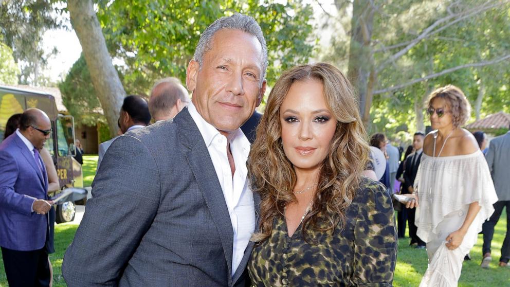 PHOTO: Angelo Pagan and Leah Remini attends the HollyRod 20th Annual DesignCare at Cross Creek Farm on July 14, 2018 in Malibu.