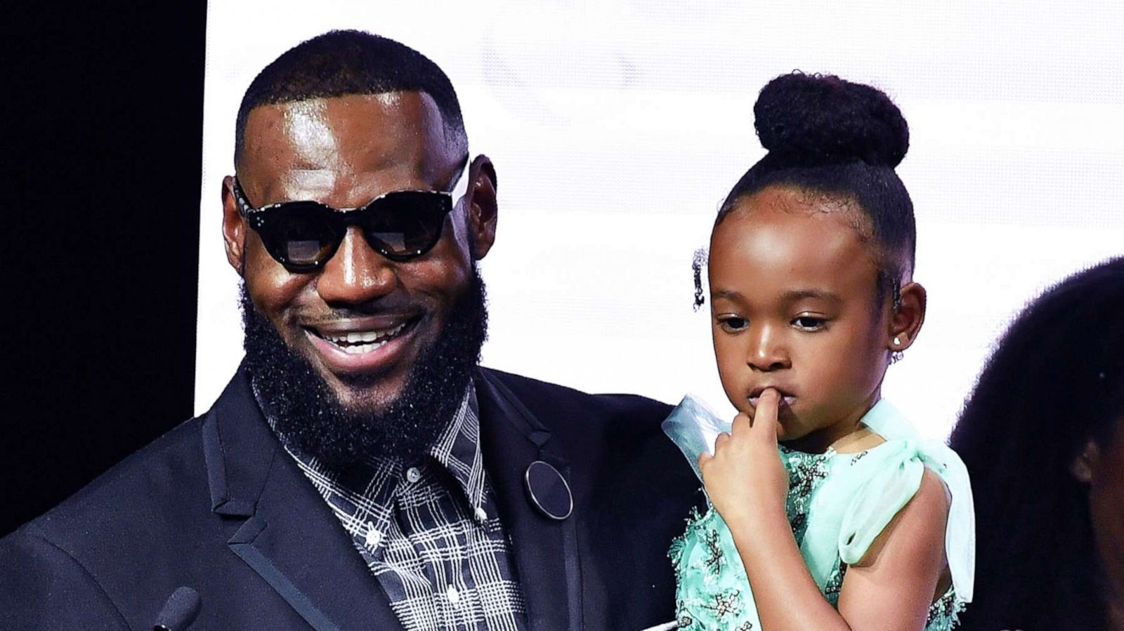 PHOTO: Athlete LeBron James and his daughter Zhuri James attend New York Fashion Week, Sept. 4, 2018 in New York City.