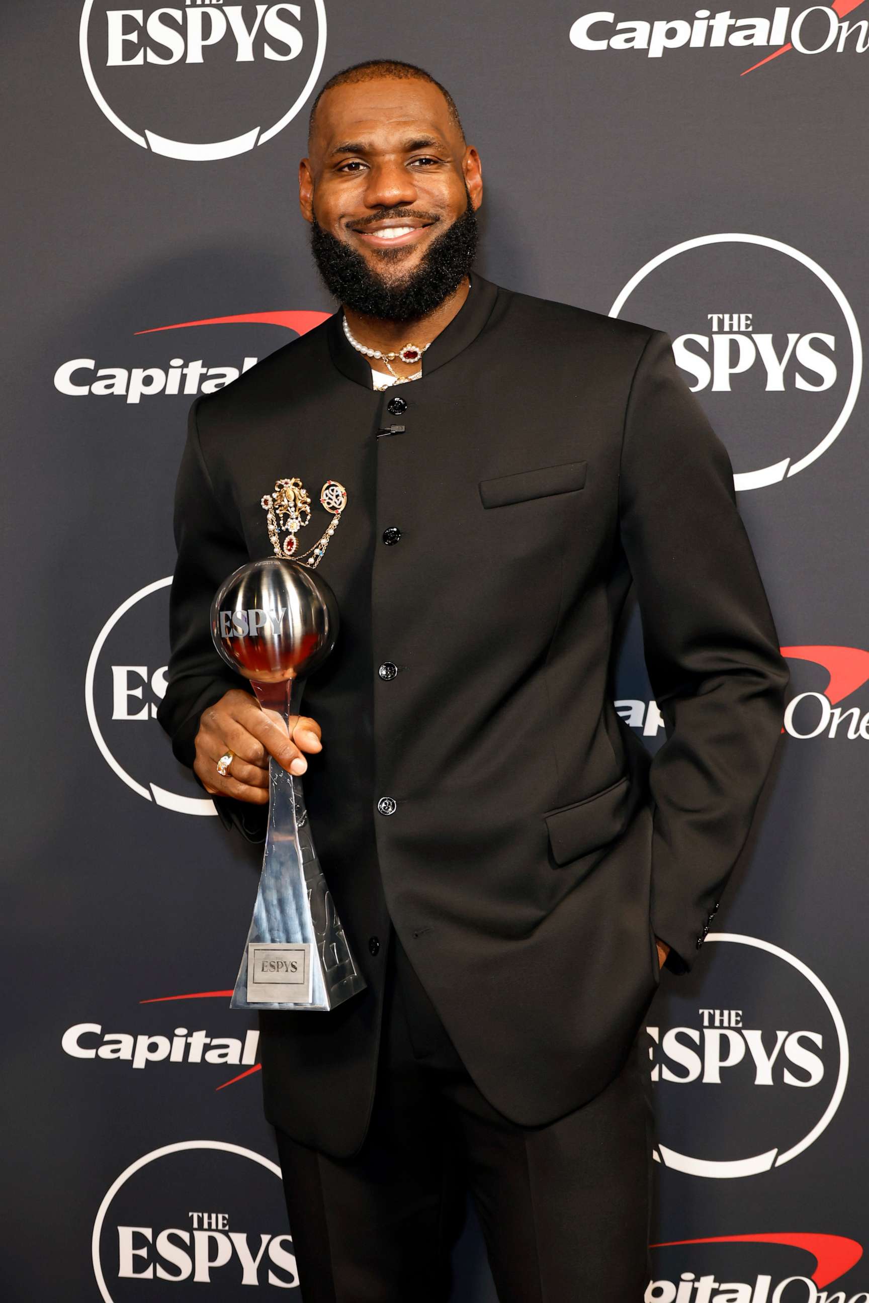 PHOTO: LeBron James, winner of Best Record-Breaking Performance, attends The 2023 ESPY Awards at Dolby Theatre on July 12, 2023 in Hollywood, California.