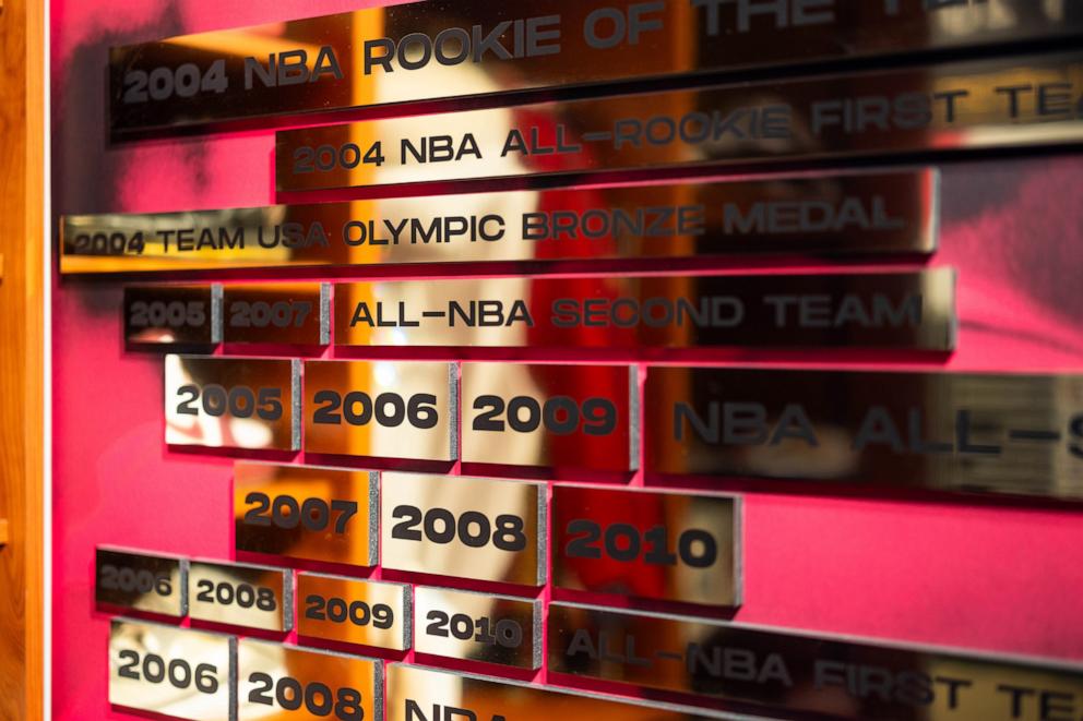 PHOTO: Items on display at the Lebron James Museum.