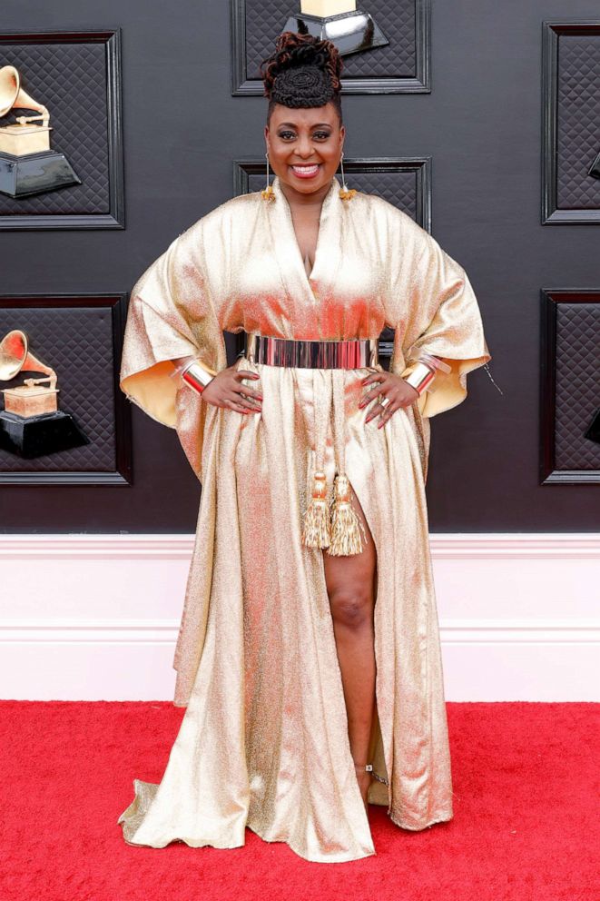 PHOTO: Ledisi attends the 64th GRAMMY Awards at MGM Grand Garden Arena, April 3, 2022, in Las Vegas.