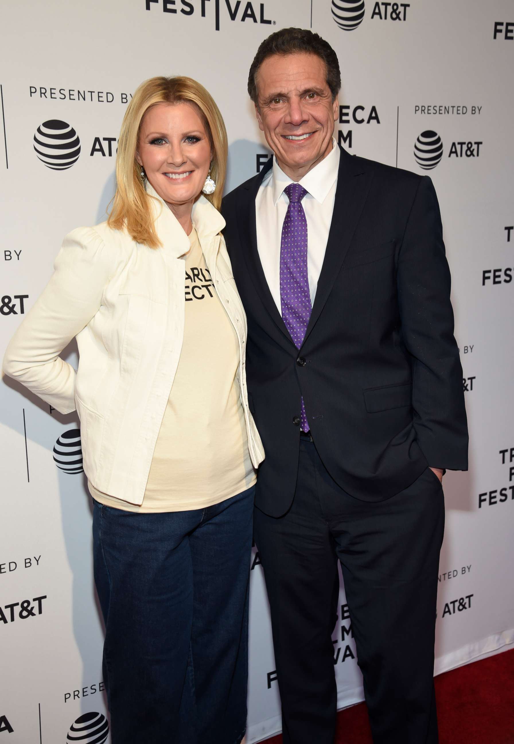 PHOTO: Sandra Lee and New York Governor Andrew Cuomo attend the HBO Documentary Film "RX: Early Detection A Cancer Journey With Sandra Lee" during The Tribeca Film Festival, April 26, 2018, in New York City.