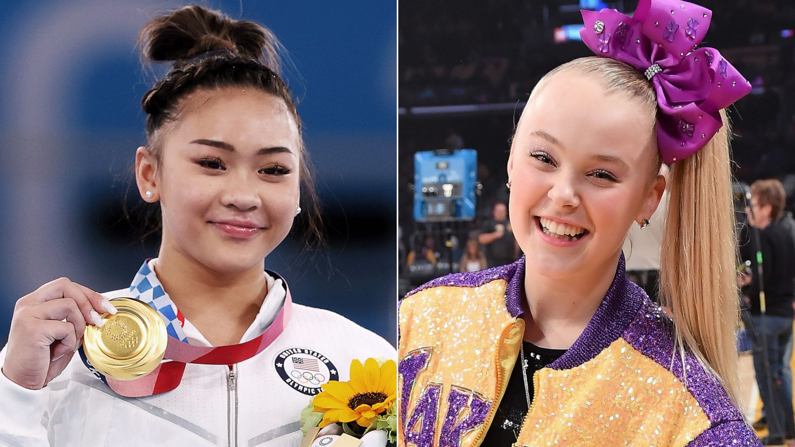 PHOTO: Suni Lee, left, and JoJo Siwa, right.